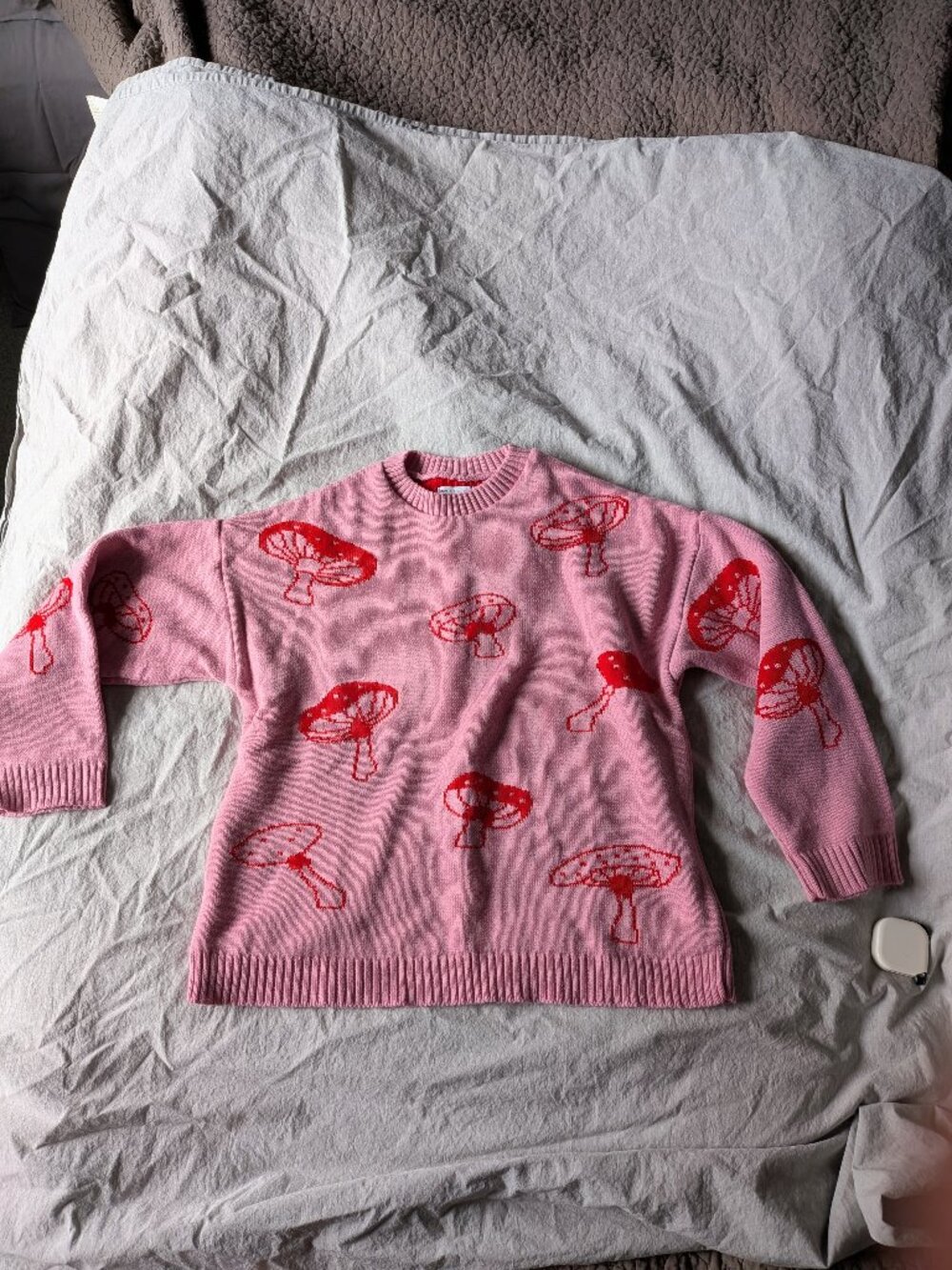 ASOS Design Pink Mushroom Sweater